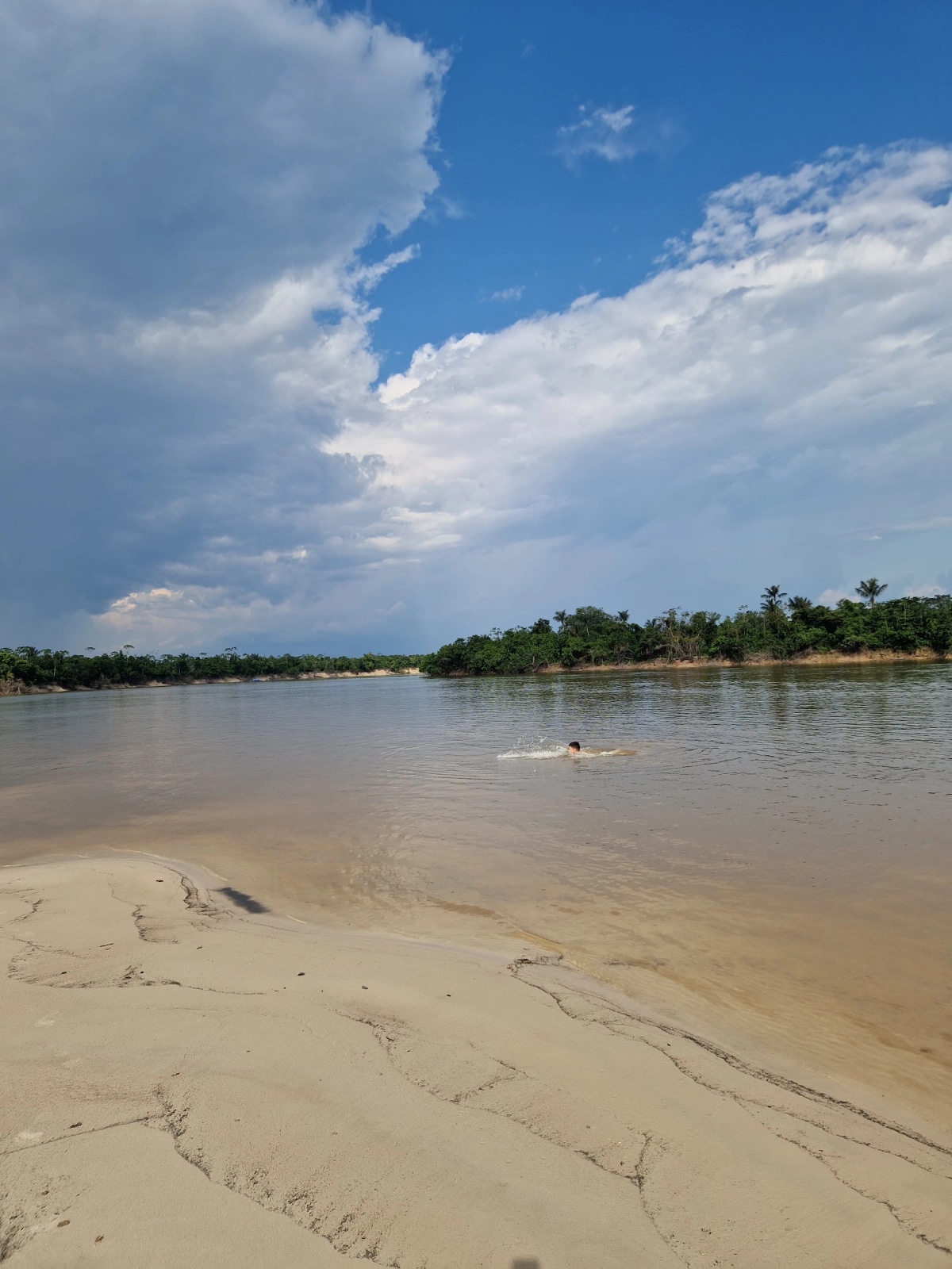Swimming at Tipishca beach