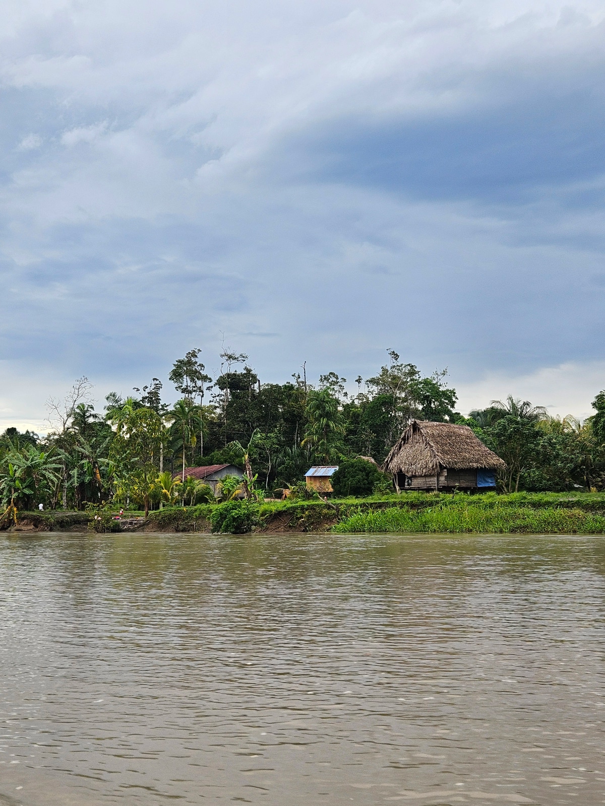 Village on the riverbank