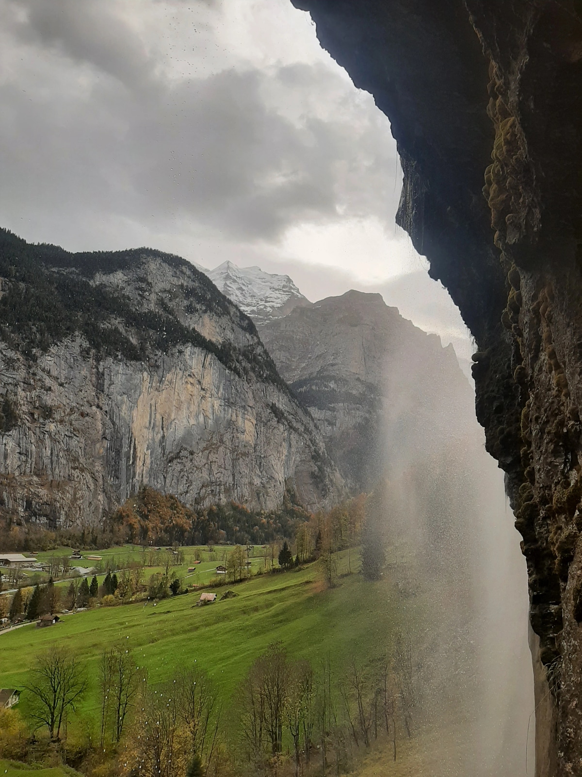 Behind the Staubbach waterfall