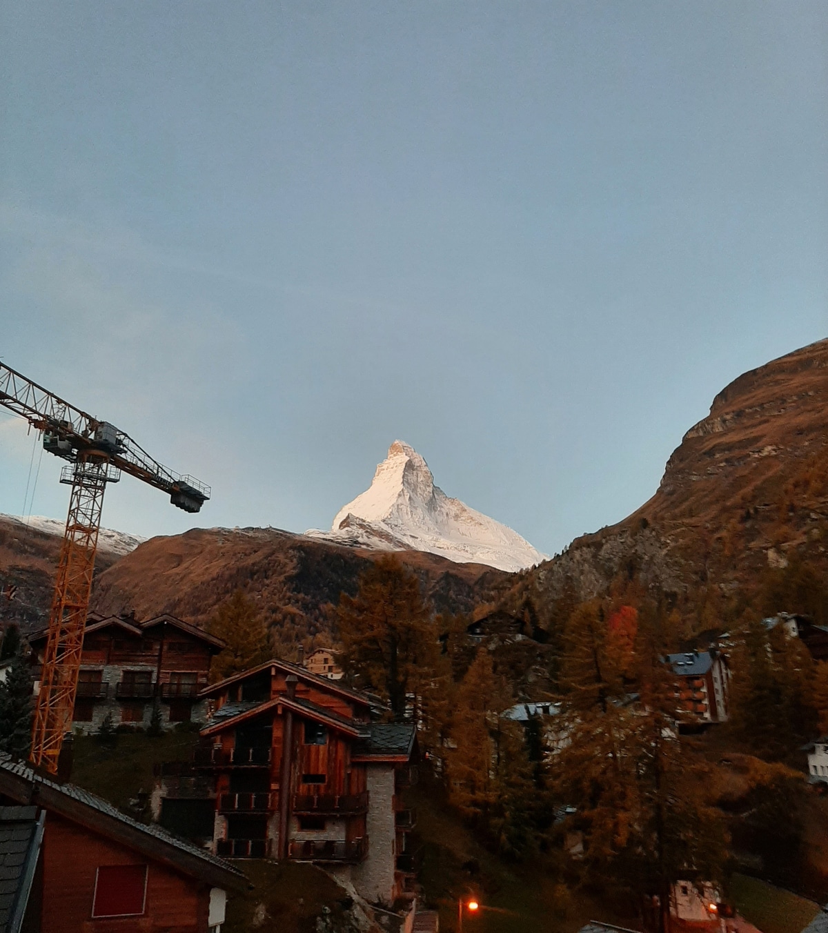 Seeing the Matterhorn through the hallway window at my hostel