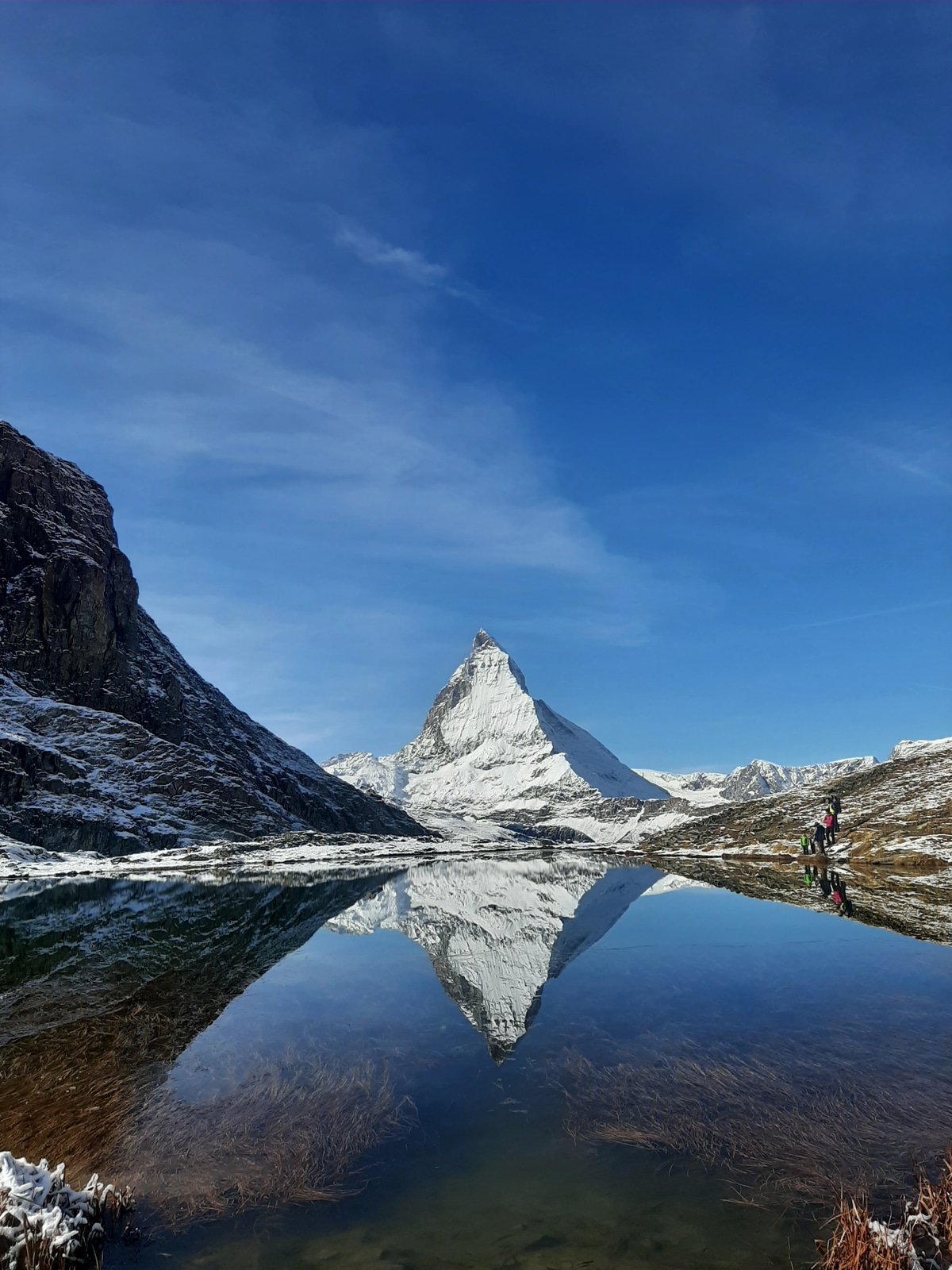 Reflection of the Matterhorn in the Riffelsee
