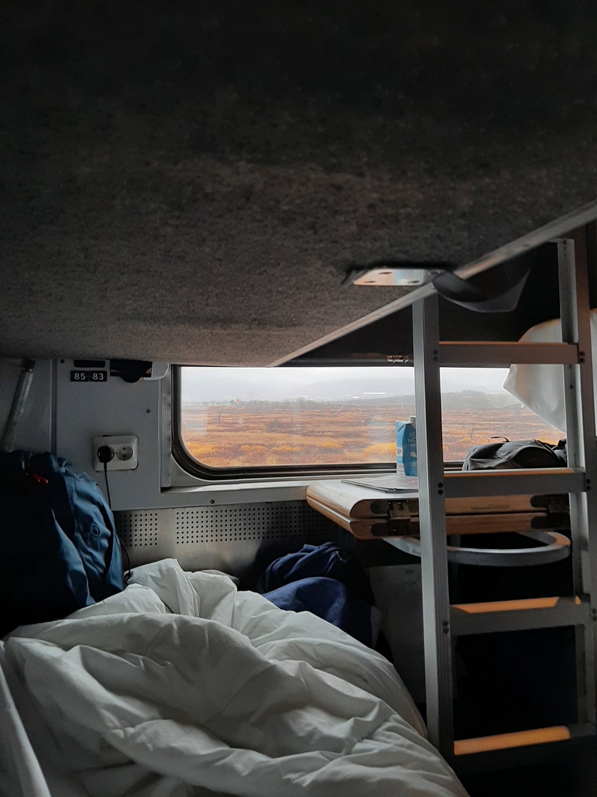 View from the train heading into Abisko